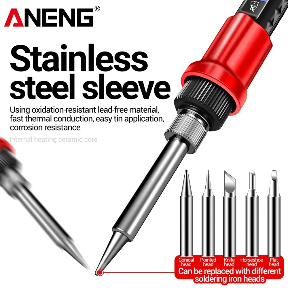 ANENG Digital Electric Soldering Irons kit Adjustable Temperature 220V 110V US/EU Plug  Welding Solder Repair soldering SL106