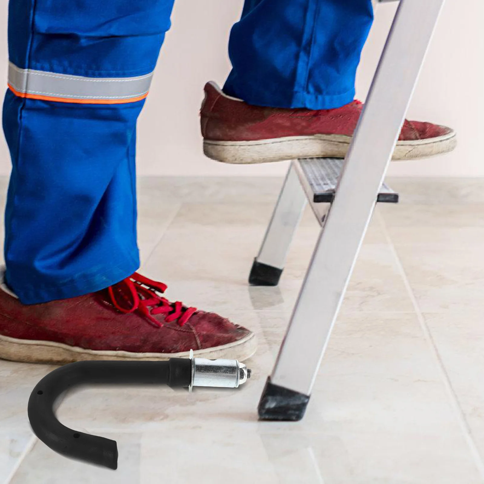 

1Pair Telescoping Ladder Hooks Heavy Duty Detachable Extension Ladder Stabilizer for Garage Roof Outdoor Garage Hanging Hooks