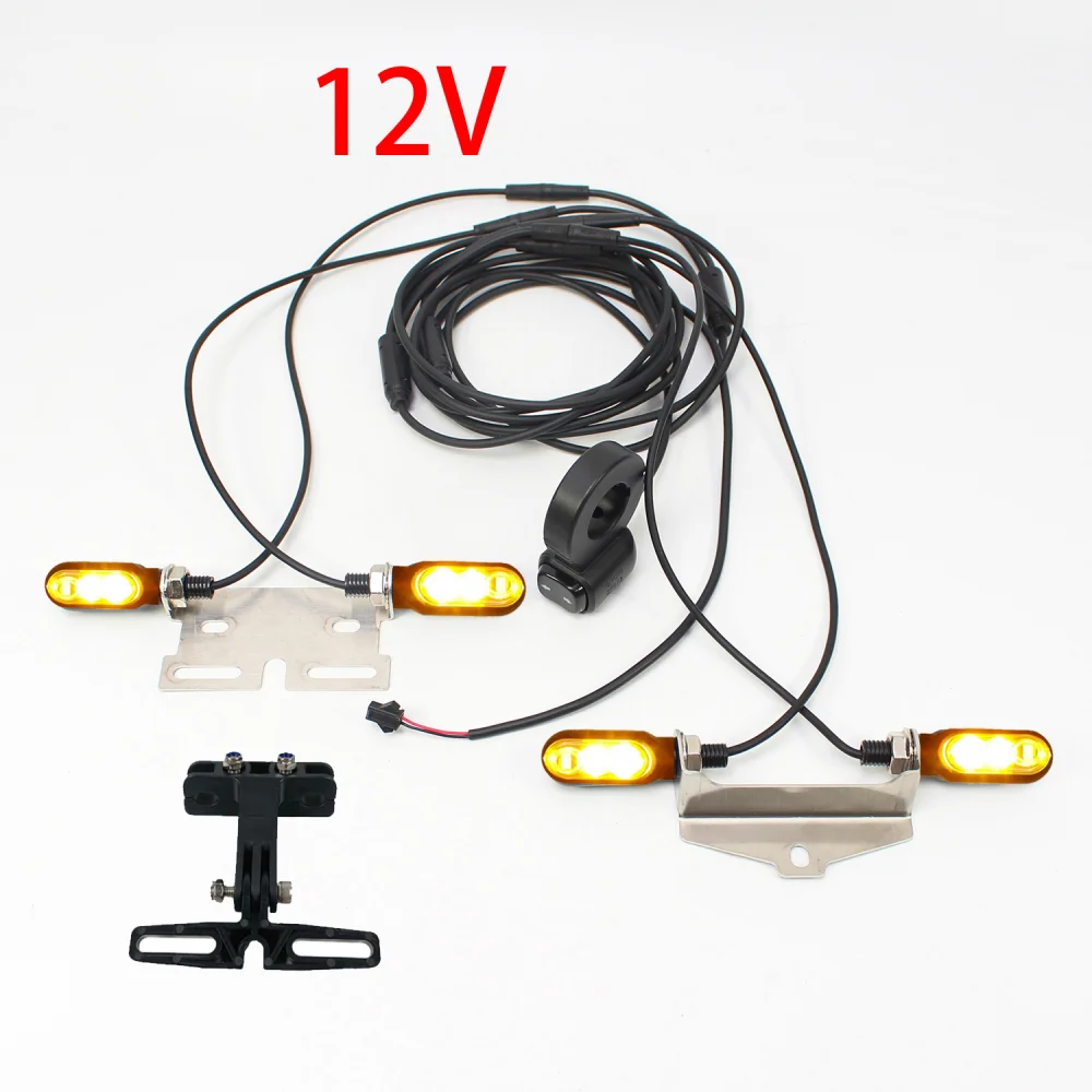 

1 Set Electric Bike 12V Headlight Front Rear Turn Signal Light E-bike Brake Light Kits E-Bike Accessory