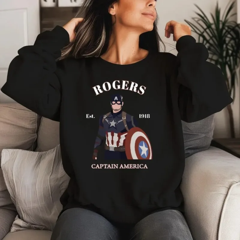 

Толстовка с круглым вырезом Steve Rogers/Капитан Америка, осенне-зимняя новая мода, подходящая для мужчин и женщин