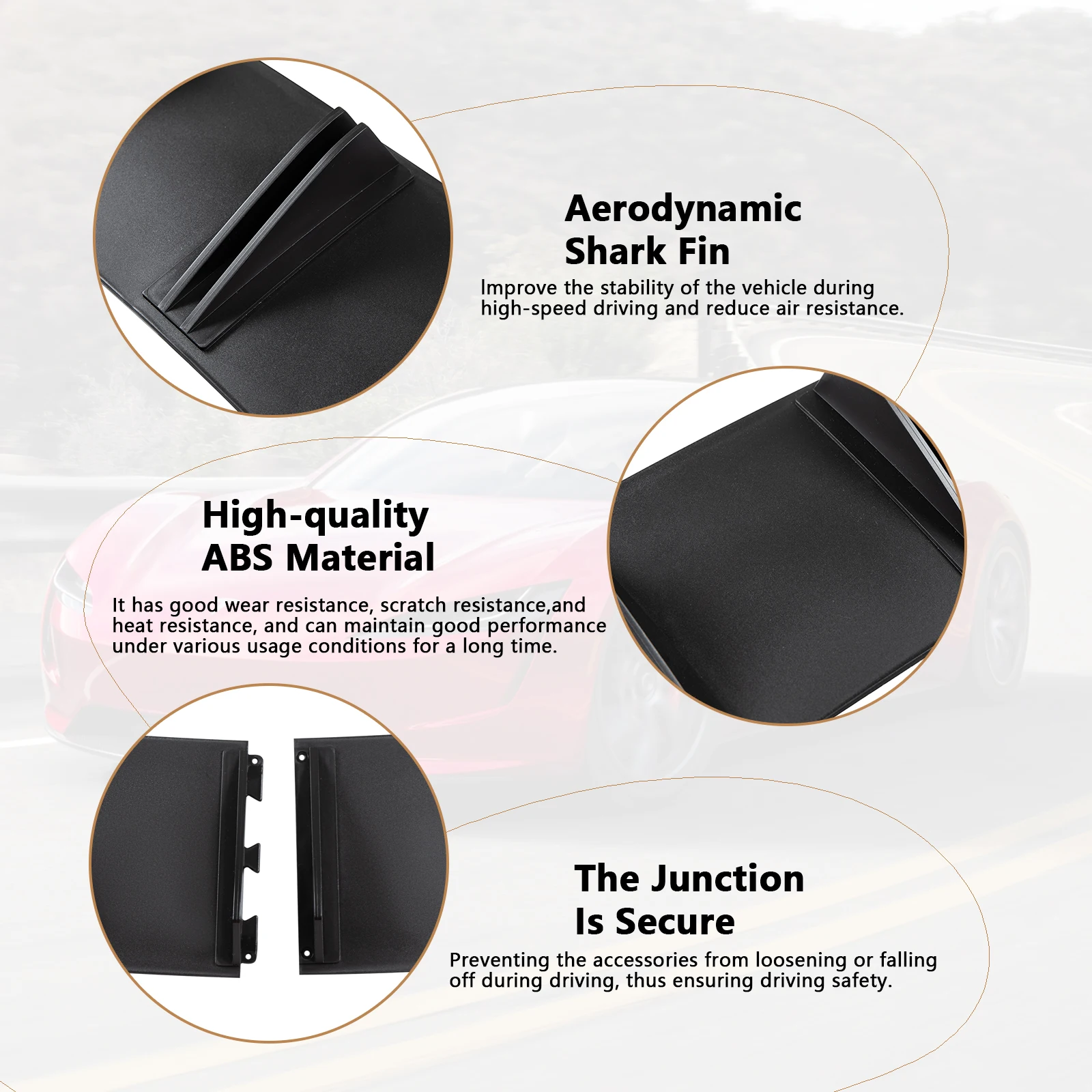 لشركة هيونداي سوناتا إلنترا المصد الخلفي الشفاه الناشر سبويلر الفاصل زعانف القرش