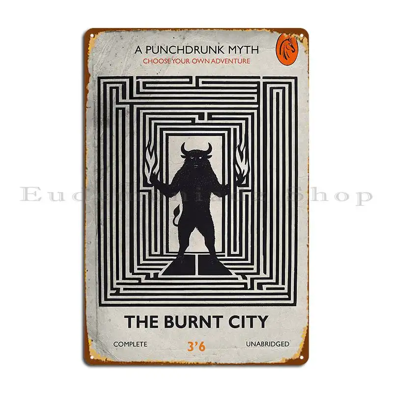 The Final Chapter In The Burnt City Metal Sign Pub Wall Cave Customize Living Room Designer Tin Sign Poster