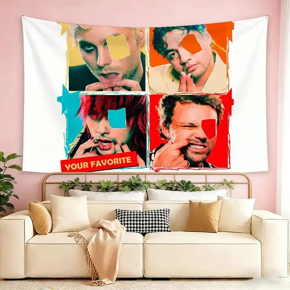 5 S-Seconds of Summers 5-SOS Flags Wall Hanging Tapestry Outdoor Garage Room Decorative flag Background Blanket