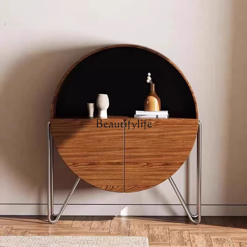 

Nordic medieval style entrance decorative cabinet home storage locker