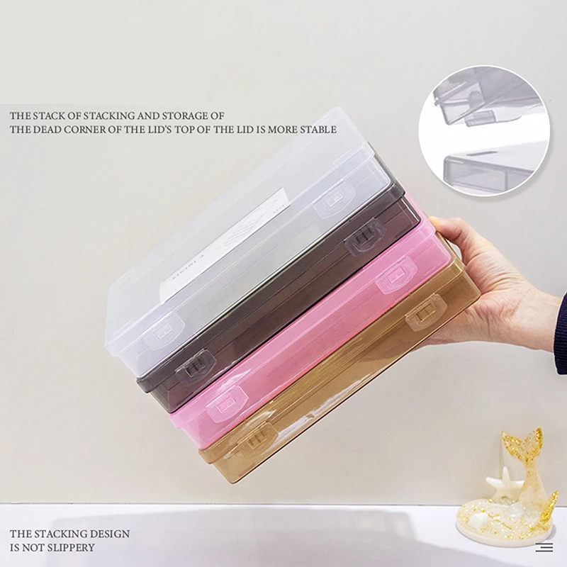 Nail Polish Adhesive Storage Box Jewelry Storage Box Divided Box Transparent Large Capacity Nail Salon Desktop Storage Box