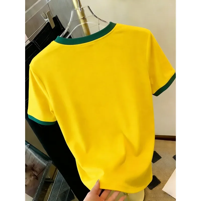 2026 Brazil Element 3D T-shirt  Short Sleeve Tee Bullfight Sagrada Familia Football Pattern Casual  Adult Children's Summer Tops