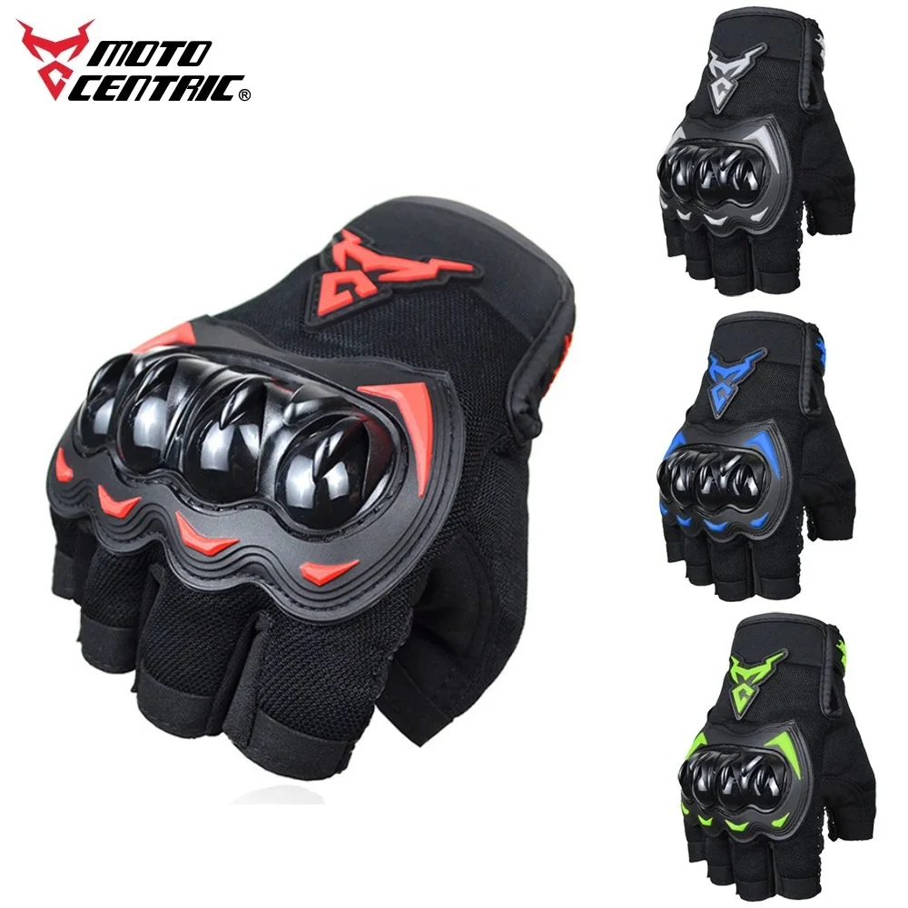 MOTOCENTRIC Four Seasons Motorcycle Gloves Half Finger Breathable Motorcyclist Gloves ATV MTB Cycling Anti-fall Anti-Slip Gloves