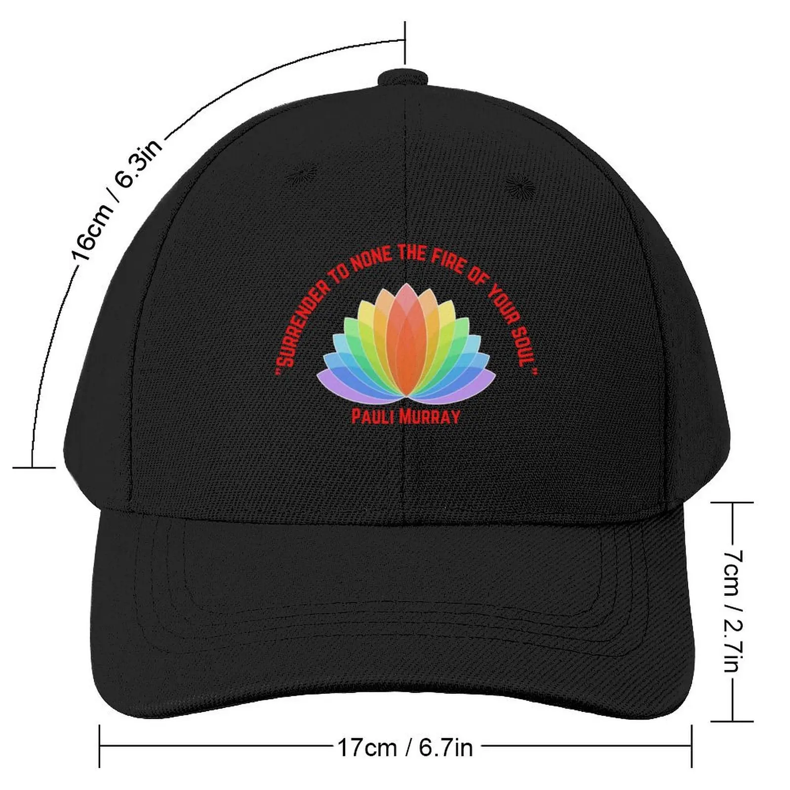 Surrender to None the Fire of Your Soul with lotus flower Baseball Cap Hood Golf Hat Man Trucker Hat For Men Women's