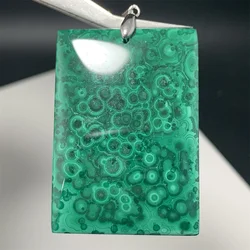 Natural Peacock Green Malachite Pendants Necklaces for Women Men Unusual Big Water Drop Chrysocolla Beads 925 Silver Clasp AAAAA