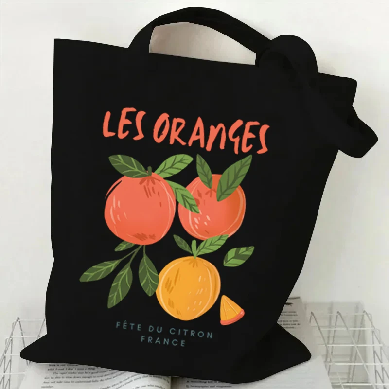 College Students Pack Books for Class Canvas Bag Portable Shoulder Environmental Protection Bag Commuting Large-capacity Leisure