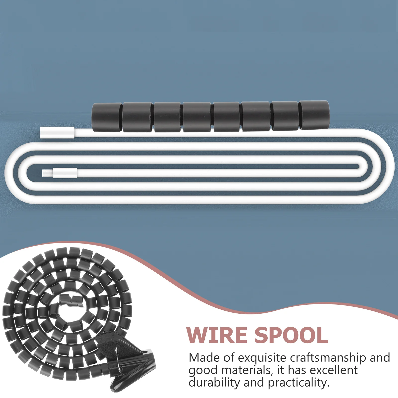 

Спиральная обертка для кабеля, гибкий проволочный рукав, органайзер со спиральной трубкой для компьютера, офиса, дома, рукав для управления кабелем, катушка, провод
