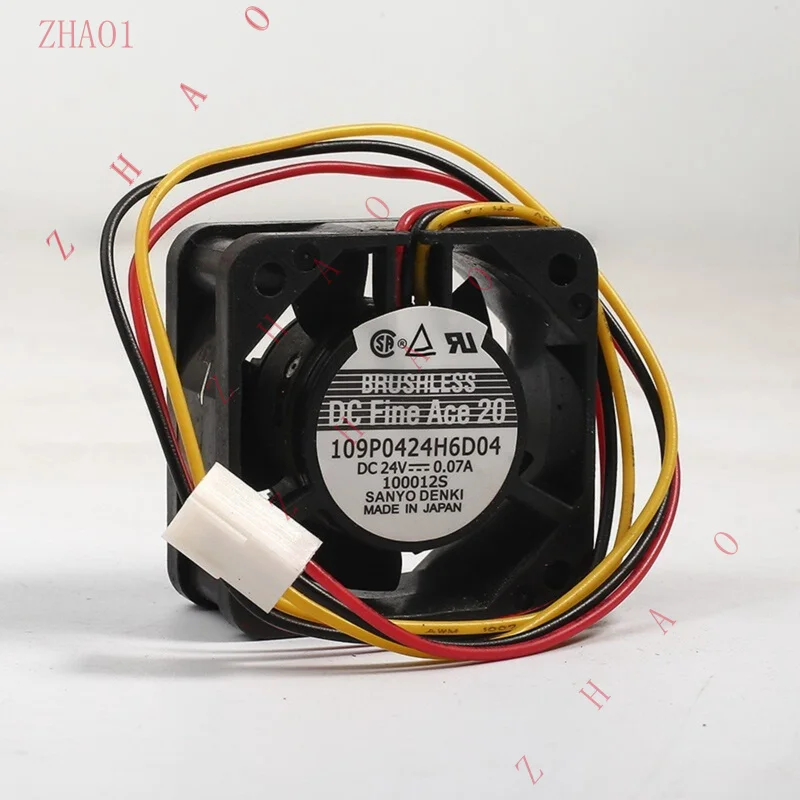 Z   5pcs for SANYO DENKI 40*40*20mm fan 109P0424H6D04 DC24V 0.07A 3Pin San Ace 40