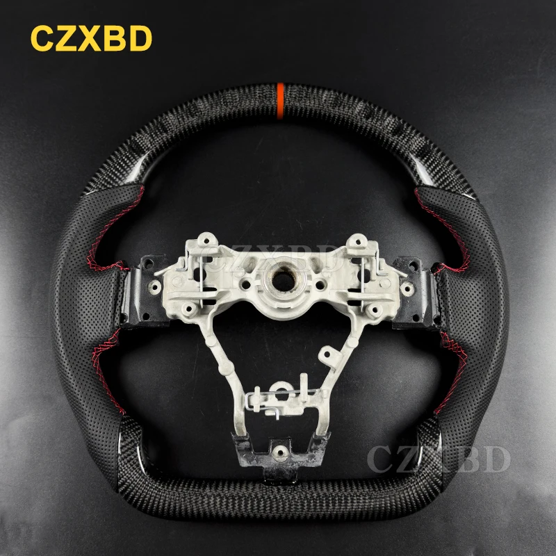 Fit For Subaru WRX STI 2015-2022 Model Real Carbon Fiber Steering Wheel High Quality Leather Sport Wheel Customized