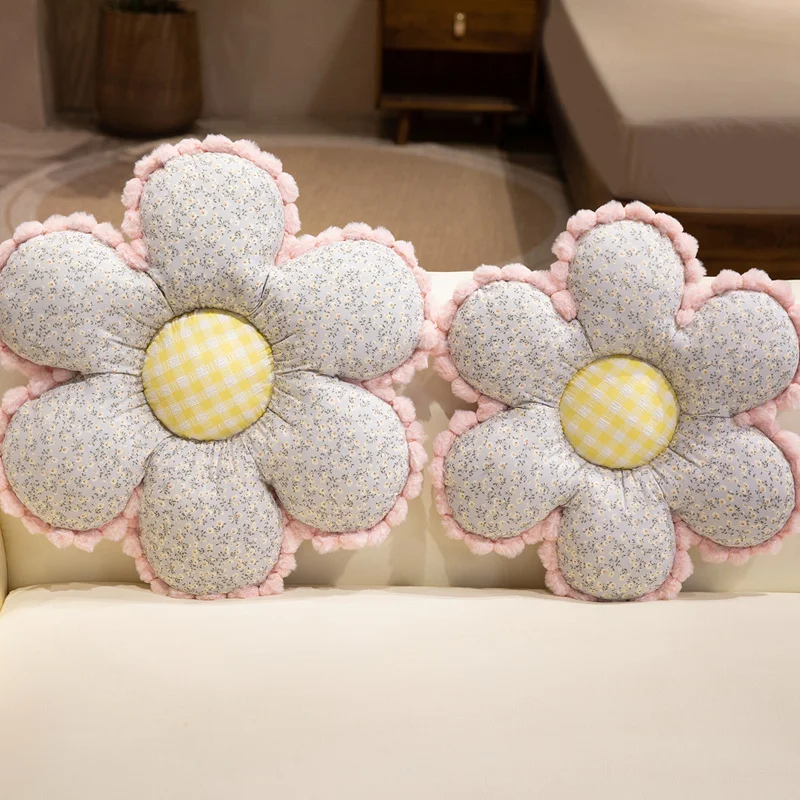 Poduszka pluszowa w kształcie słodkiego kwiatka z 6 płatkami, 50/60 cm, miękka poduszka na siedzenie, dekoracja do domu, na sofę, krzesło, podłogę, prezent dla dziewczyny.