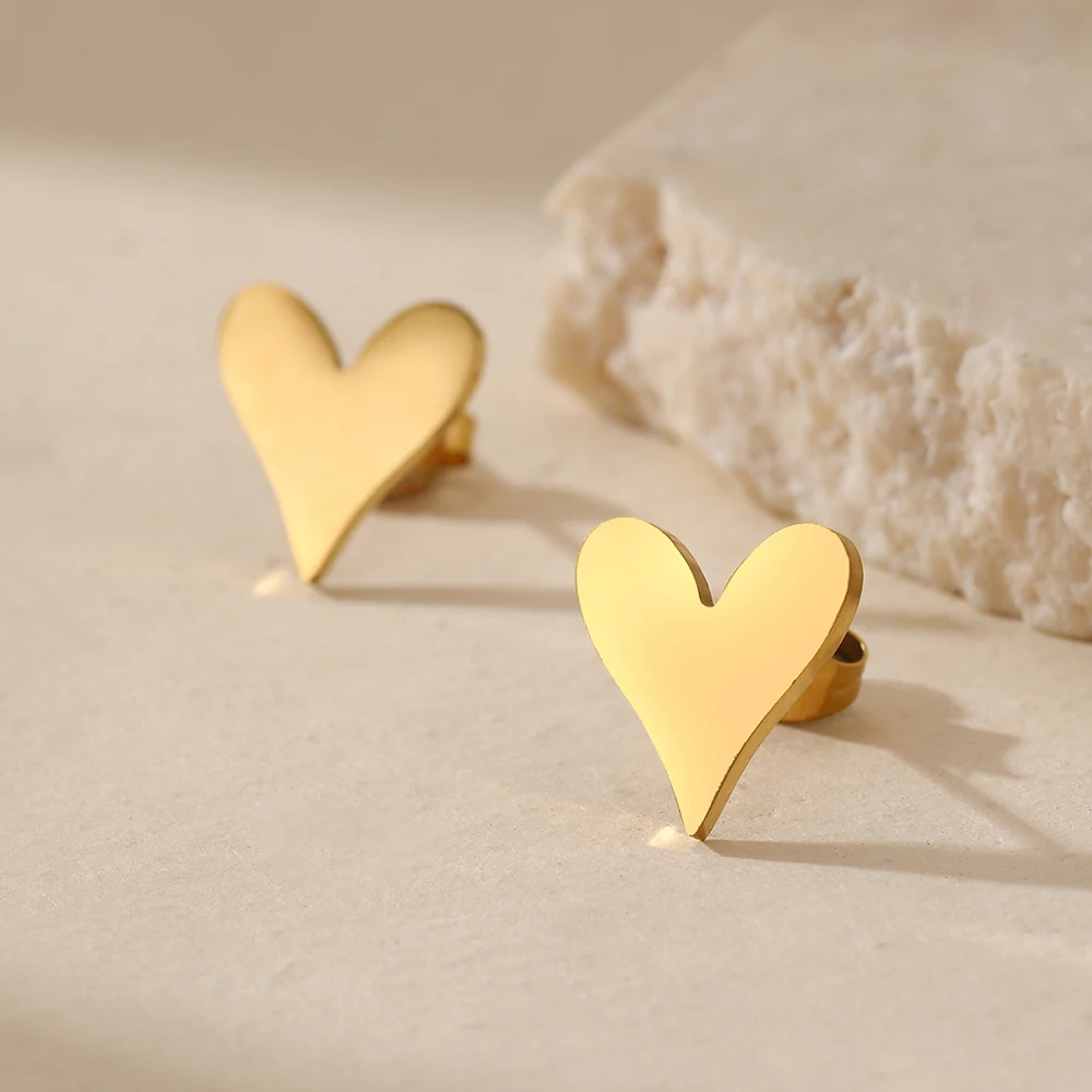 DOTIFI الفولاذ المقاوم للصدأ الرجعية مزاجه الحب الأقراط الإناث الكلاسيكية أزياء بسيطة لا تفقد اللون مجوهرات اكسسوارات #6