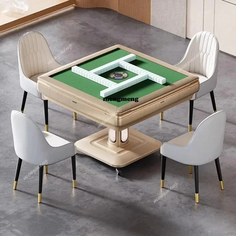 

Nordic Roller Coaster Card-Dealing Mahjong Table Modern Automatic Mahjong Game Dining Table Heatable Foldable Home Furniture