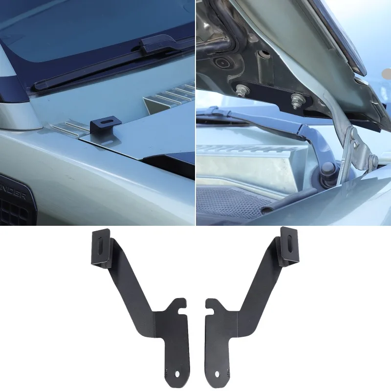 

2pcs For 2020-2025+ Land Rover Defender Hood Spot Light Bracket Carbon Steel Car Exterior Accessories