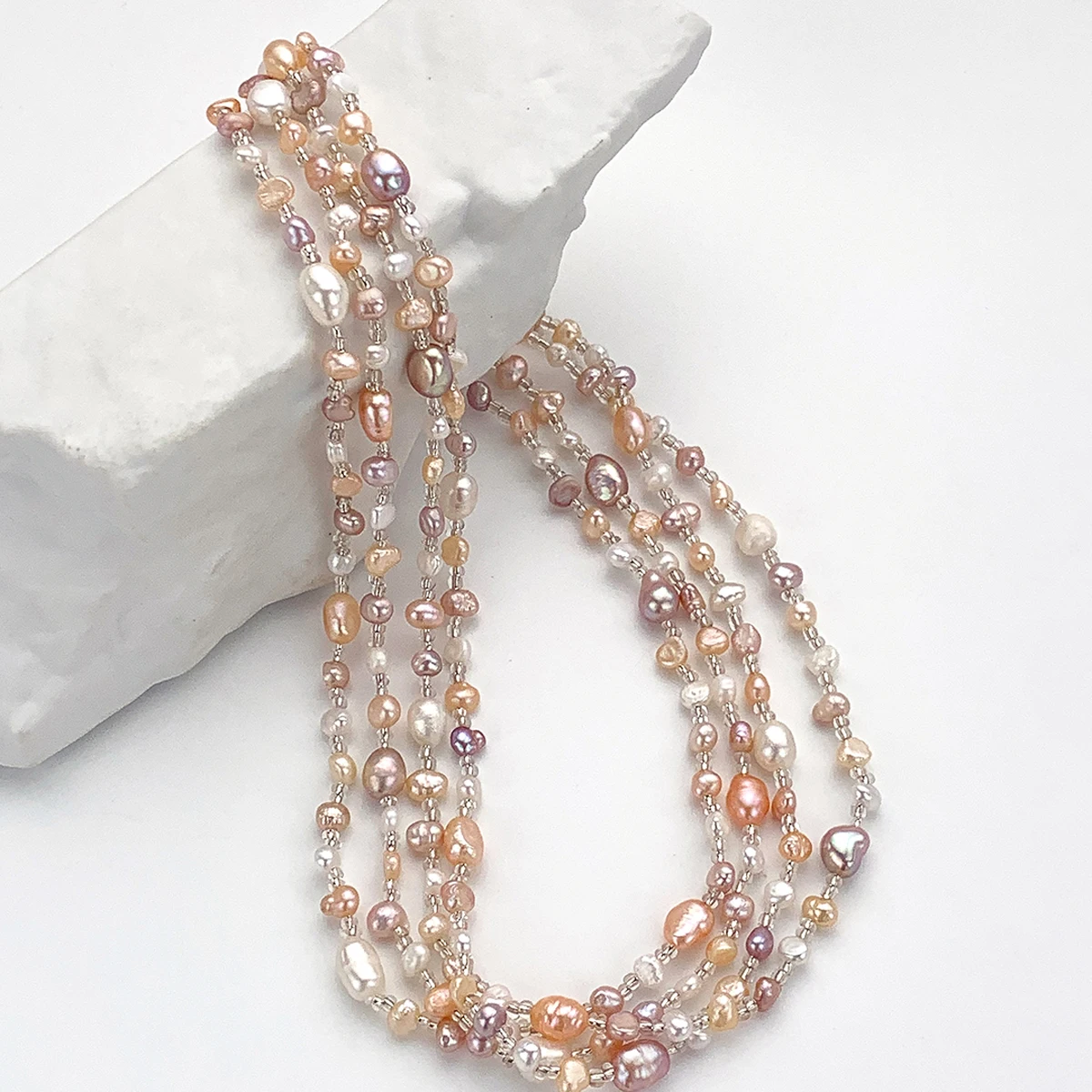 天然淡水真珠のネックレスバロック不規則なカラフルなセーターチェーン女性のためのジュエリーアクセサリーデイリーギフト 160 センチメートル