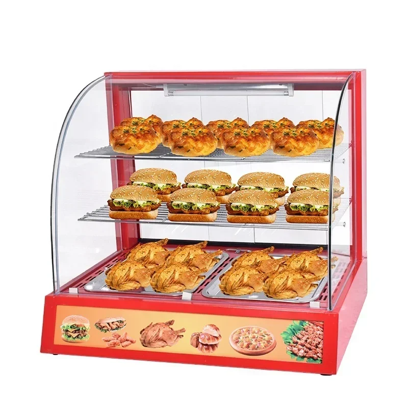 Best Selling 3 Layers Snack Food Warmer Commercial Food Warmer Display Warming Showcase Electric Warm Food Hot sales