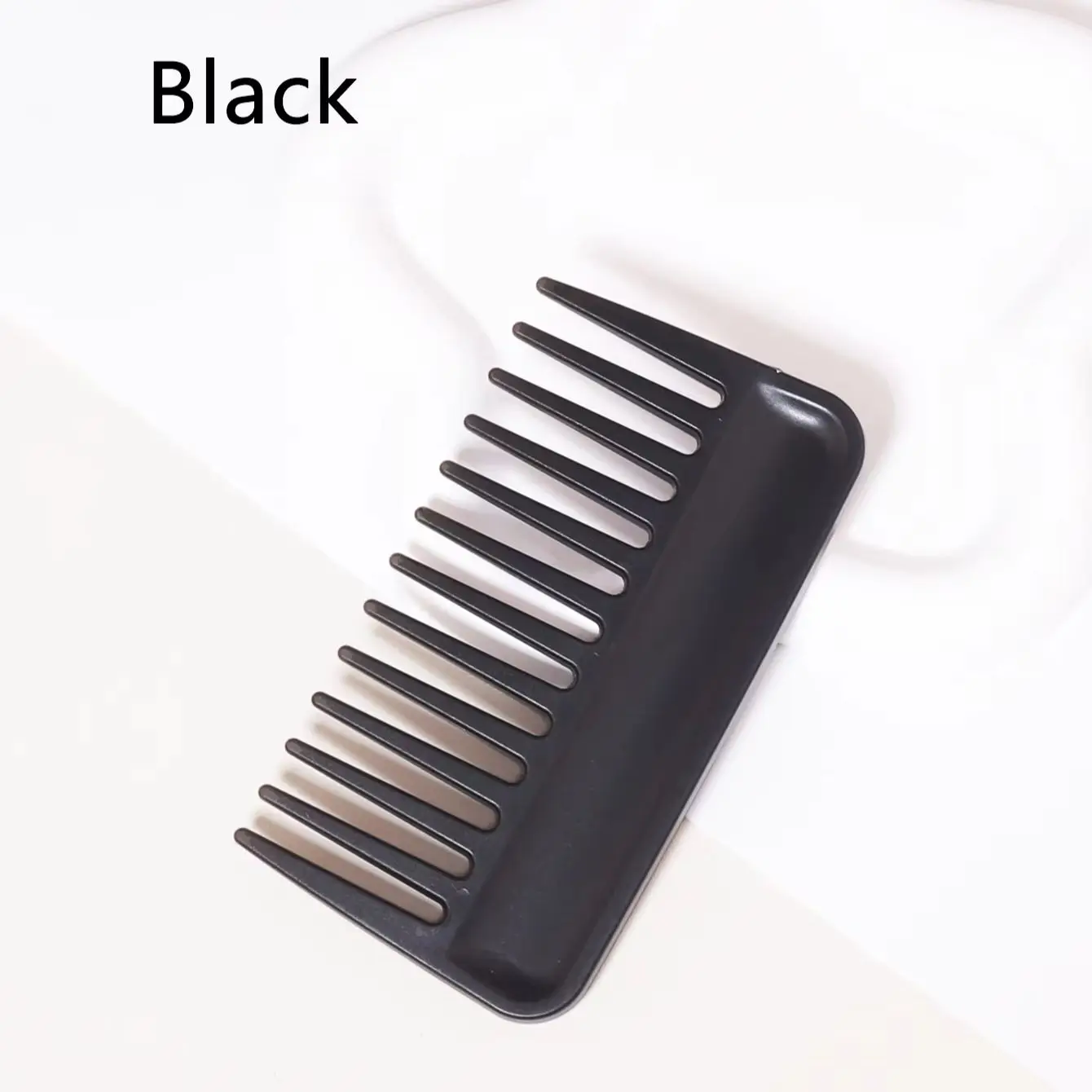 Short rectangular wide tooth comb, hair massage, anti-static and anti tangling, hair salon tool, special for real hair wigs
