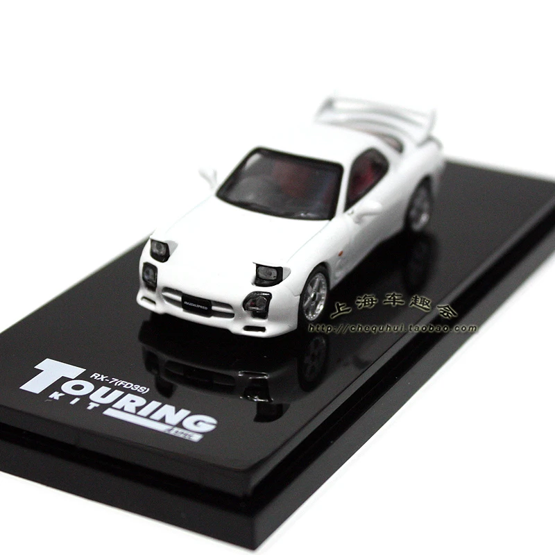 Diecast 1:64 Scale HobbyJapan Mazda RX7 Initial D Alloy Car Model Collectible Toy Gift Souvenir Display Ornament
