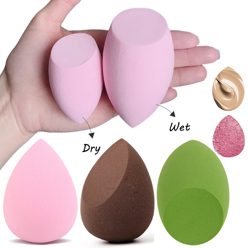 Vrouwen Schoonheid Ei Veelkleurig Waterdruppel Mix Vorm Nat en Droog Make-up Spons Cosmetische Spons Ei Schoonheidstool & Accessoires 1pcs