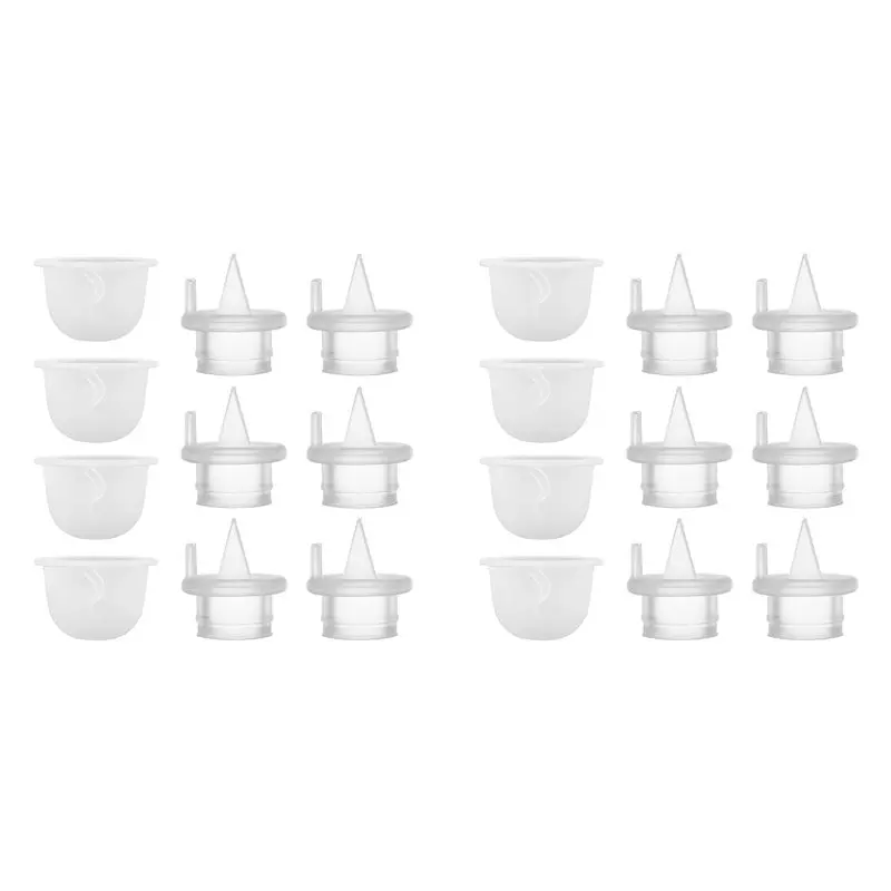 Комплект из 12 клапанов типа «утиный носик» и 8 силиконовых диафрагм для молокоотсосов Zomee Z1/Z2/Babybuddha/NCVI 8782/8780/Motif Twist