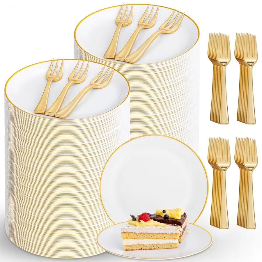 400Pcs Gold Dessert…