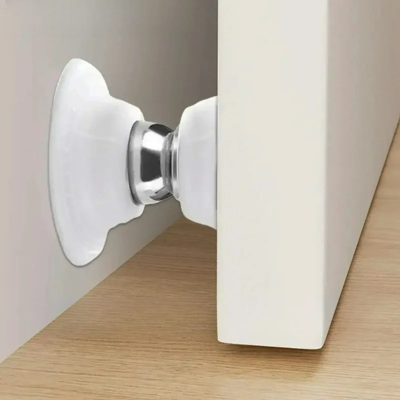 

Customizable 1Pcs Door Stops Stainless Steel Magnetic Non Punch Door Stopper Wall Mounted Door Holder Furniture Hardware