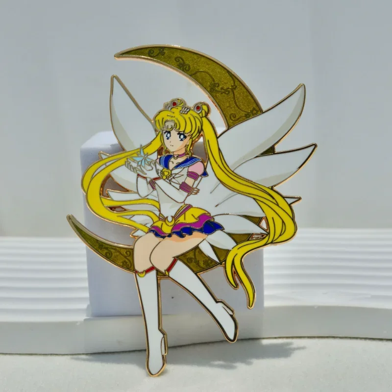 Bonito marinheiro lua esmalte pino usagi tsukino broche lapela pinos crachá na mochila acessórios de roupas anime jóias presentes aniversário