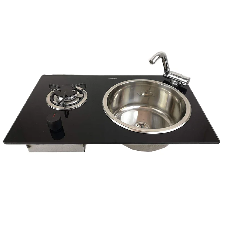 Rv Trailer Travel Gas Stove Integrated Gas Stove With Sink For Camper Vans