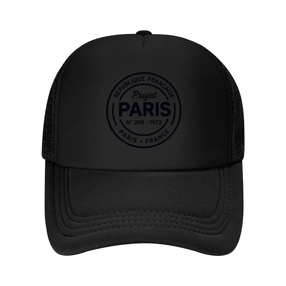Republique Francaise Projet Paris N 208 1972 France Stamp Mesh Baseball Cap Hip Hop