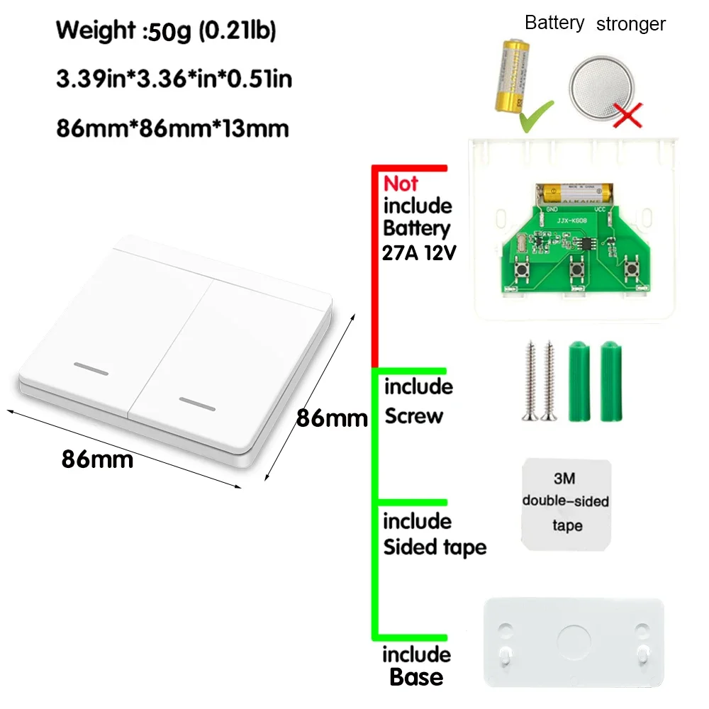 Smart Light Switch Wireless Remote Control Wall Switch Electric Socket EU FR Universal Plug 220v 15A Electrical Outlets LED