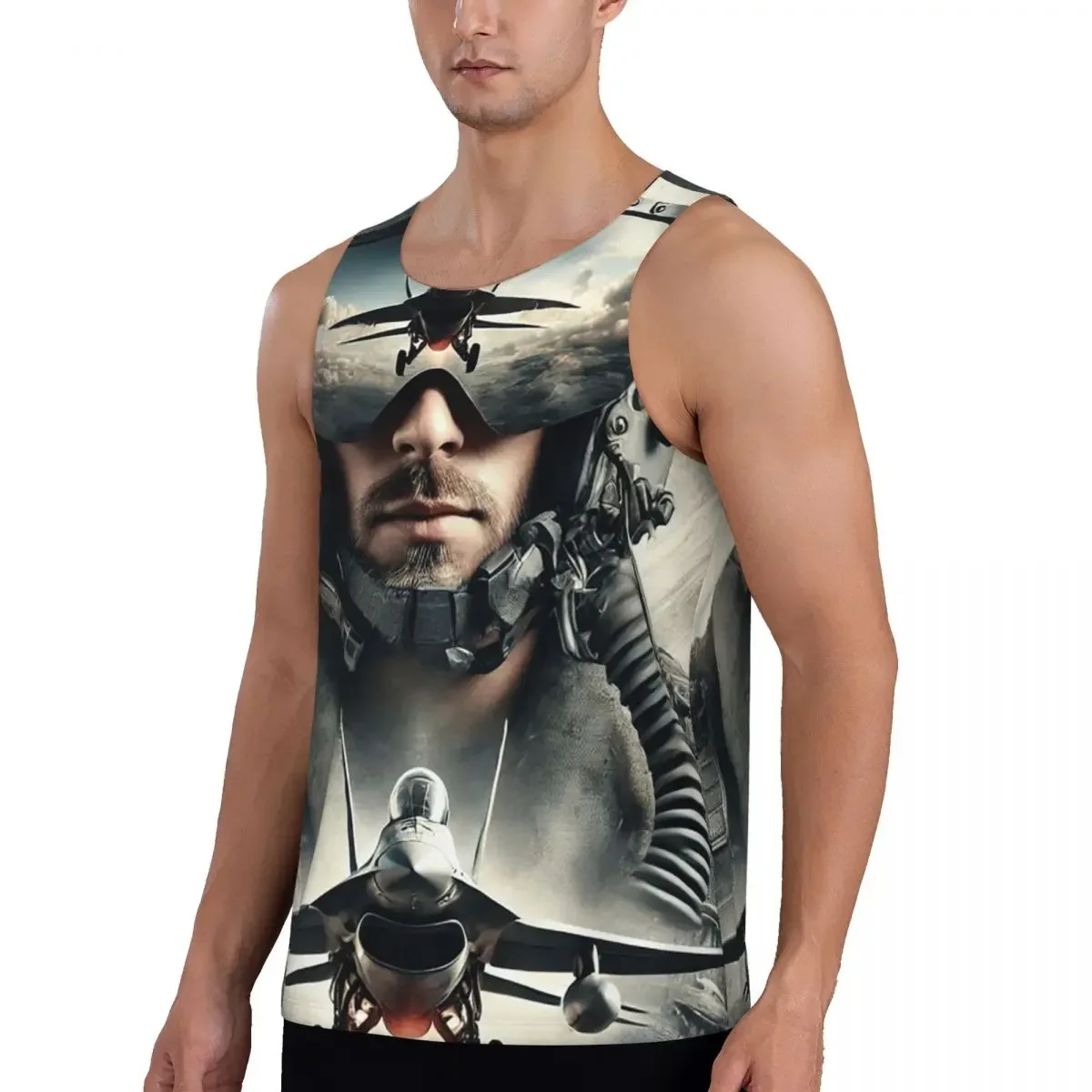 Quick Dry Modern Tom Cruise Movie Top Gun Maverick Gym Tank Muscle Sleeveless Shirt Bodybuilding Breathable Vest