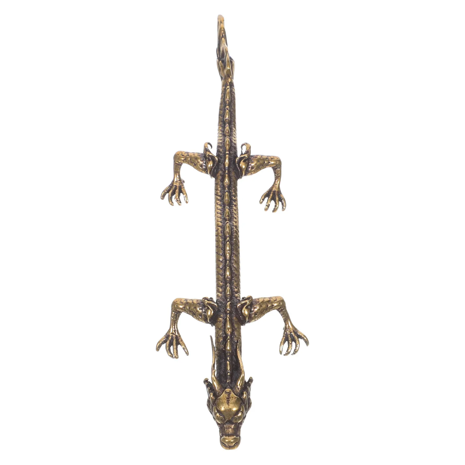 

1Pcs Golden Dragon Pen Holder Home Decor Stylish Desktop Adornment Unique Gift Adornment Dragon Model Decor