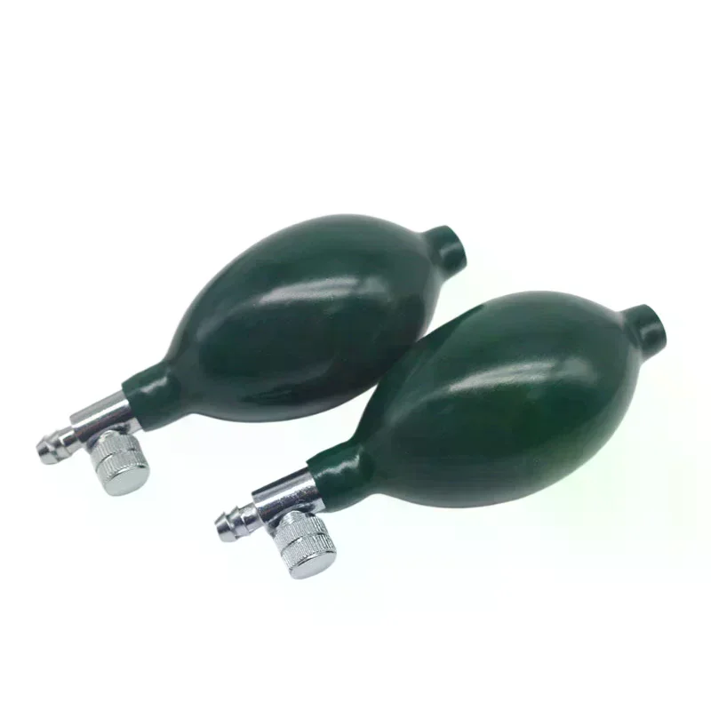 Dark Green Inflator Bulb Air Pump For Sphygmomanometer Blood Pressure Monitor Handheld Health Care Accessory Ball Metal Valves