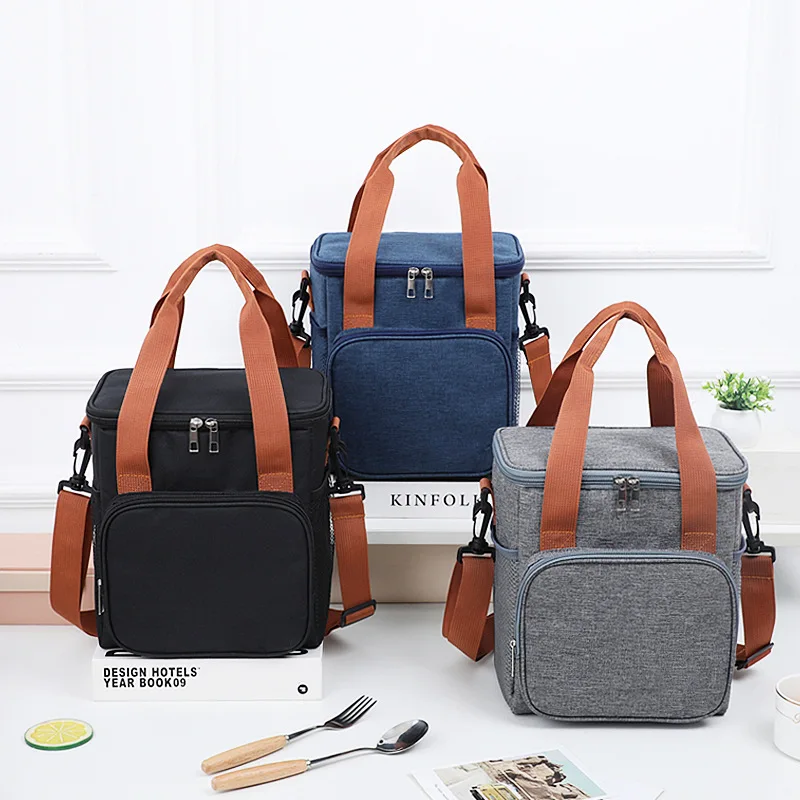 

Large-Capacity Insulated Picnic Bag - Portable Handheld Tote for Outdoor Camping & Office Lunch