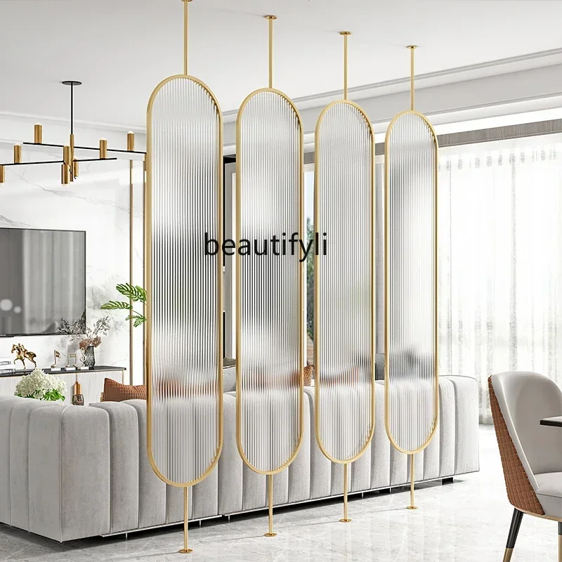 Nordic Tempered Changhong Glass Screen Simple Modern Living Room Entrance Bedroom Rotatable Light Luxury Partition