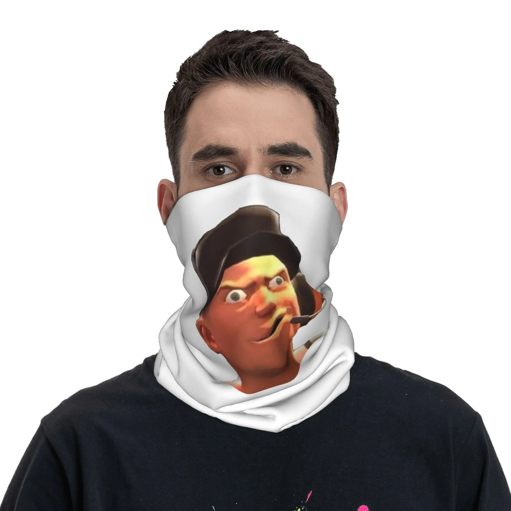 Team Fortress 2 TF2 Scout Gmod Bandana facial Polaina para el cuello Máscara impresa Bufanda Mascarilla multiusos Correr Unisex Adulto durante toda la temporada