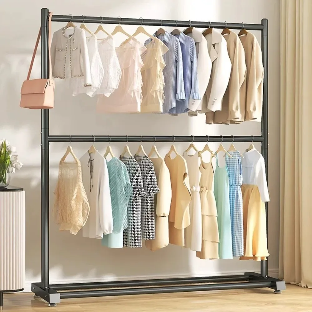 

Двухполюсная вешалка для одежды, напольная многоуровневая вешалка для одежды, многофункциональная подставка для одежды, бытовой органайзер для шкафа