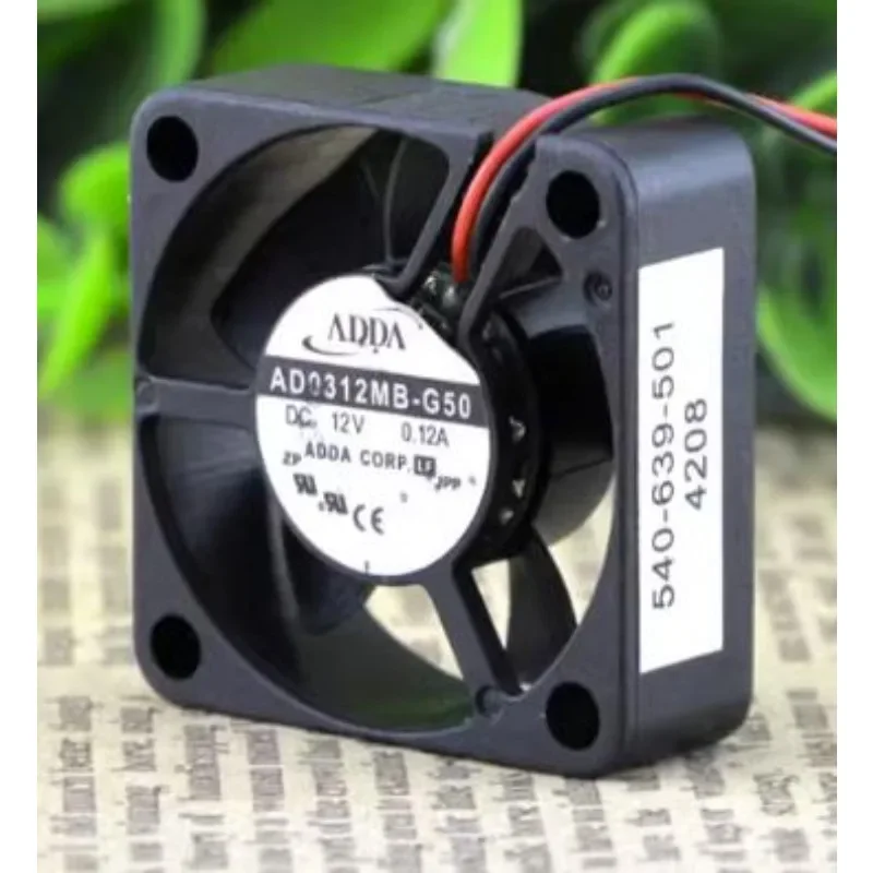 Original CPU Cooler Fan For ADDA AD0312MB-G50 2-wire Ball Cooling Fan 12V 0.12A 3cm 3010 30X30X10mm