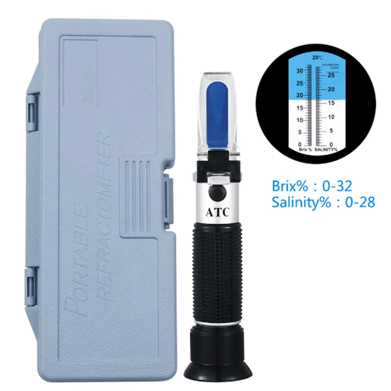 Brix Refractometer with ATC Dual Scale - Specific & Brix Hydrometer in Wine Making and Beer Brewing Homebrew Kit