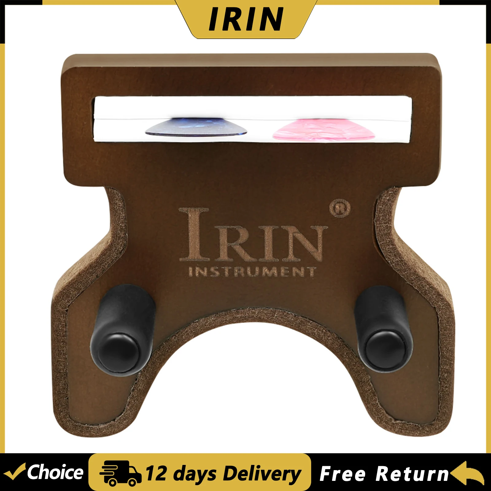 

IRIN Guitar Pick Box Holder & Headstock Stand Dual-Function Pick Case Acoustic Classical Electric Guitar Ukulele Stand