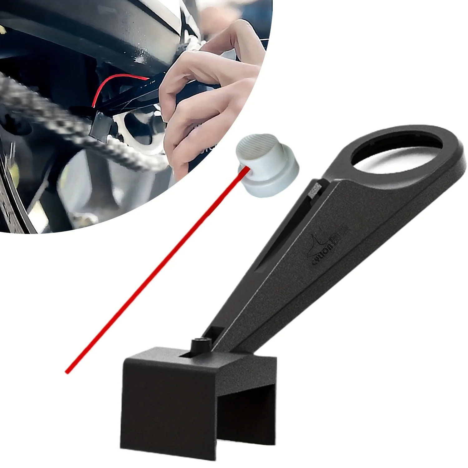 1/2 Stück Motorrad-Kettenreinigungs- und Wartungswerkzeug, Motorrad-Kettenapplikator, Fahrradketten-Öleinspritz-Hilfswerkzeuge