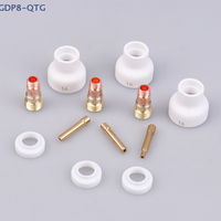 NEW 4Pcs TIG Welding 1.6/2.4/3.2mm White Ceramic Nozzle Alumina Cup Kit Torches WP17 18 26 Stubby Collets Body Gas Lens Set