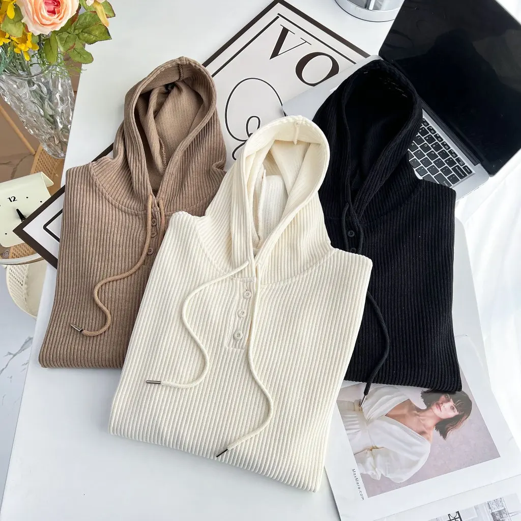 

Women's Large Size Hooded Sweatshirt 110kg Fat Sister Autumn Casual Match Easiest Long Sleeve T-Shirt Top