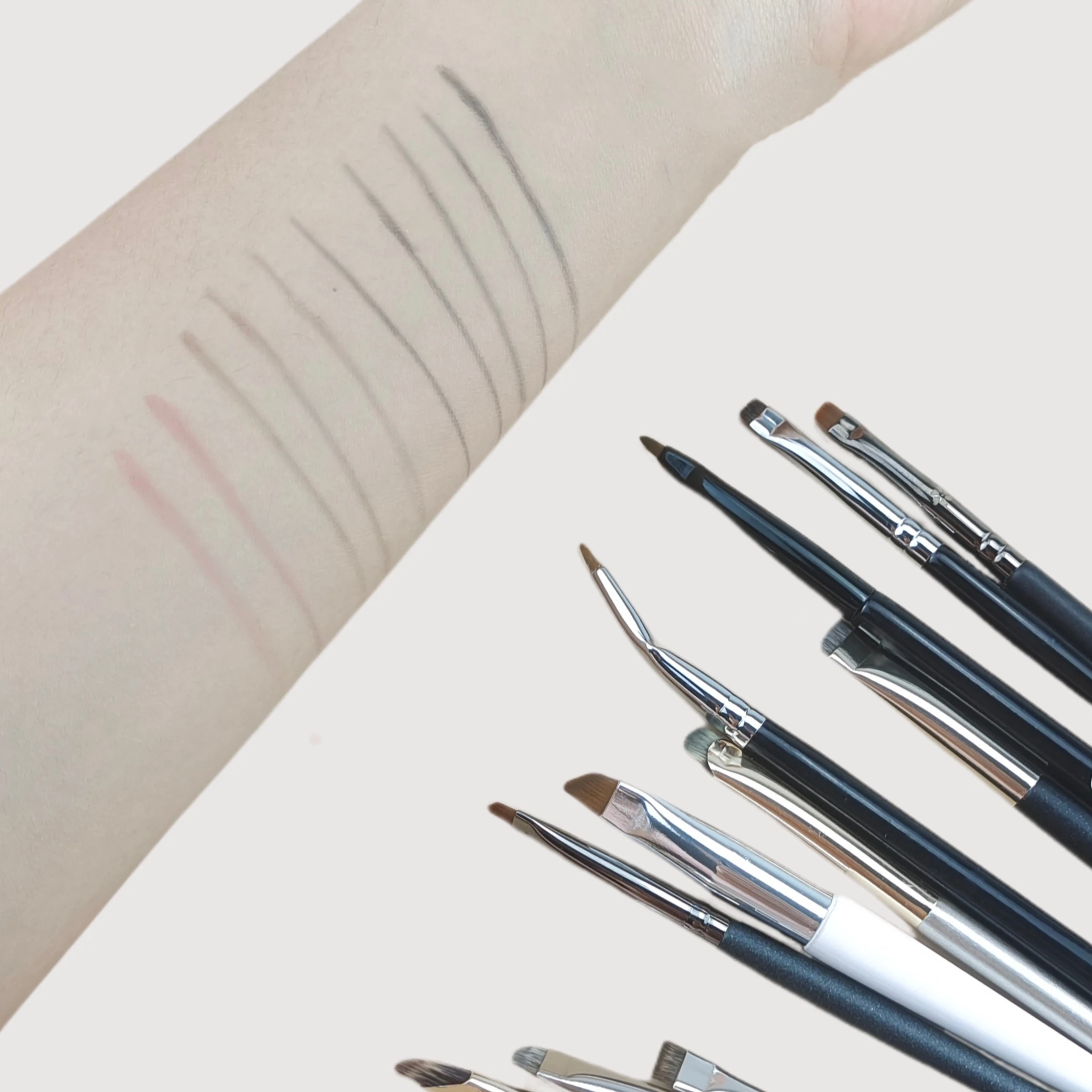 A24 Super Pointed Fine Sickle Eyeliner BrushFlat Head Rounded Angled Head Silhouette BrushEyelid Brush