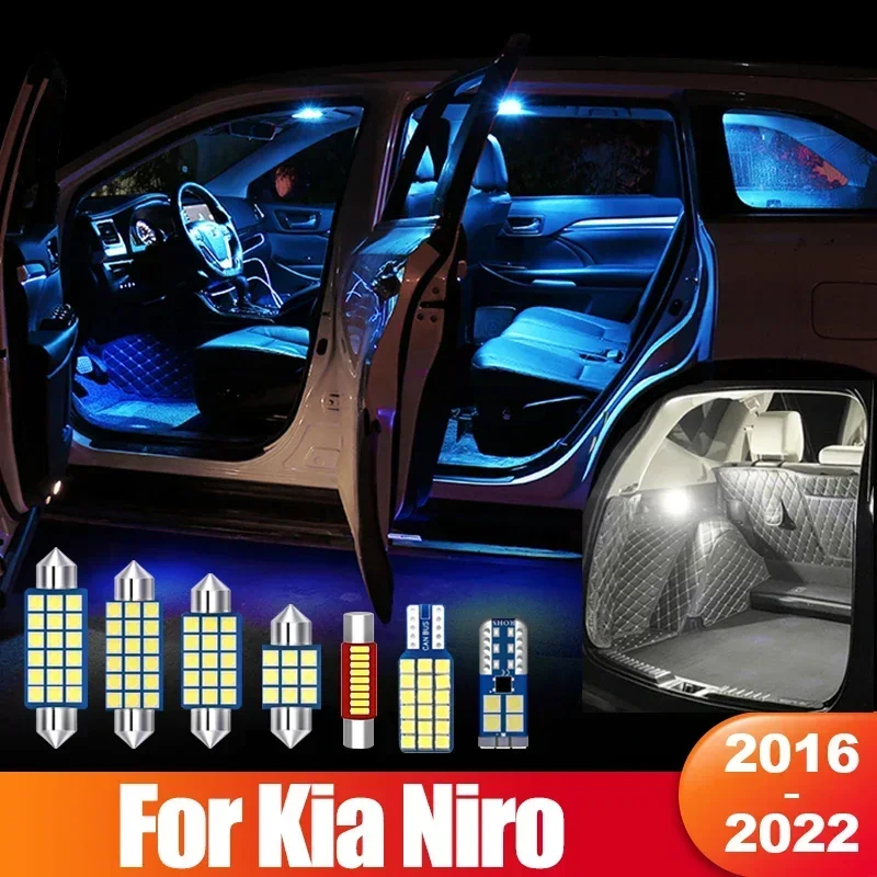 

For Kia Niro 2016 2017 2018 2019 2020 2021 2022 Niro EV Car LED Bulb Interior Reading Lamp Vanity Mirror Trunk Light Accessories