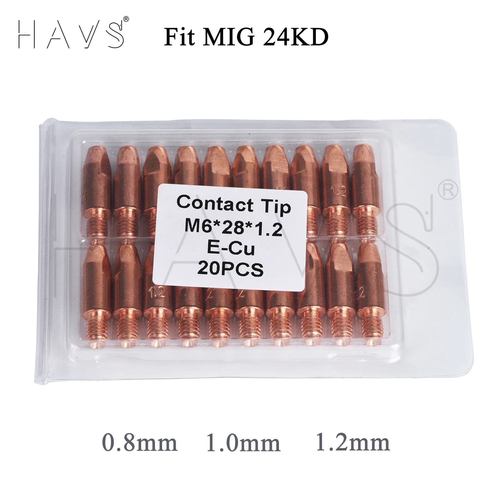 

20Pcs MB 24KD Contact Tips Consumables M6*28mm 0.8 1.0 1.2mm Holder Torch Gun Nozzle MIG/MAG Co2/Gas Accessories Soldering Tool