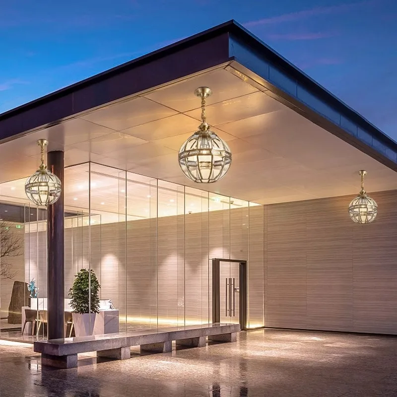 الرجعية النمط الأمريكي LED الأسود البرونزية غلوب قلادة مصباح لفيلا الممر غرفة الطعام تعليق الإضاءة الإنارة